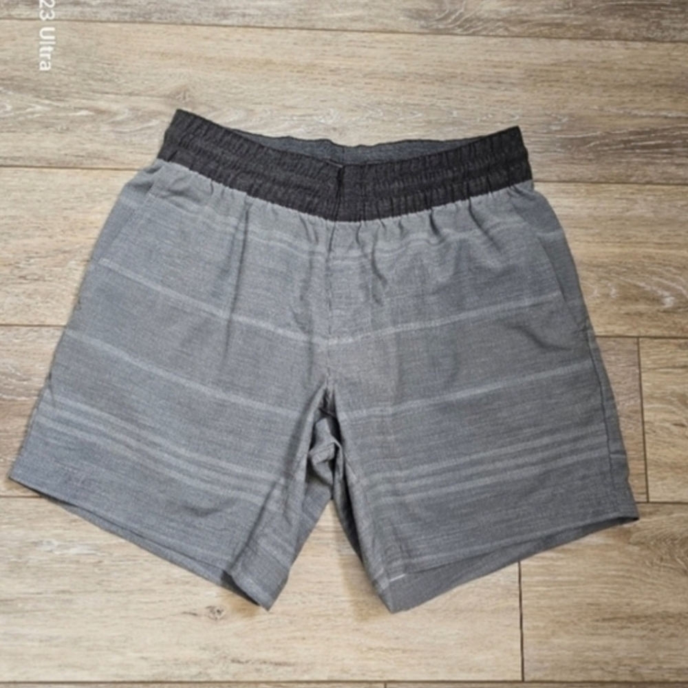 Men's Gray Elastic Waist Casual Shorts Sz XS